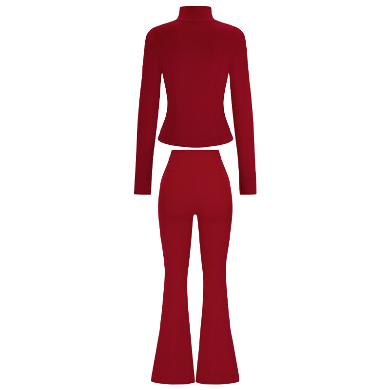 Finn Slimming Zip Jacket & Flared Pants Set