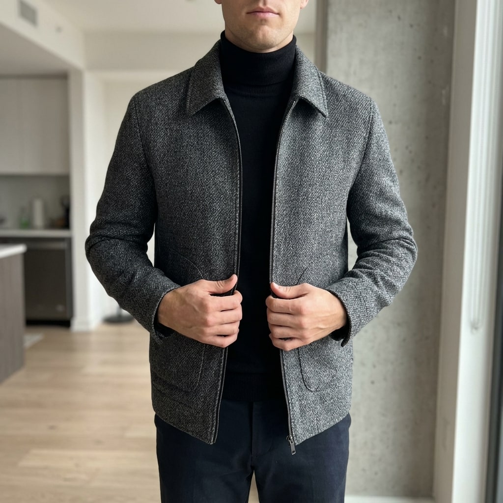 Octavio Men’s Jacket – Dense Woven Lightweight Jacket