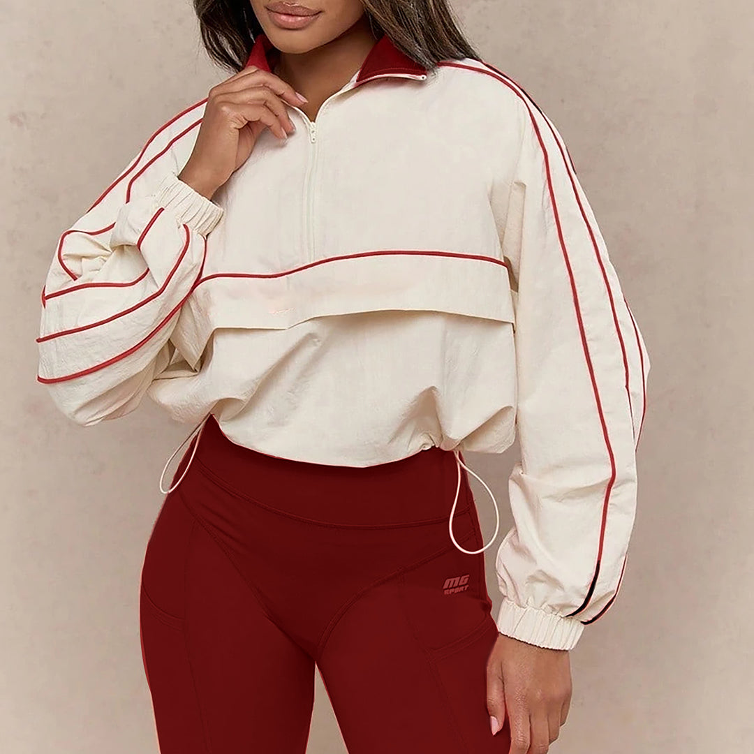 Nico Contrast-Collar Nylon Windbreaker Set