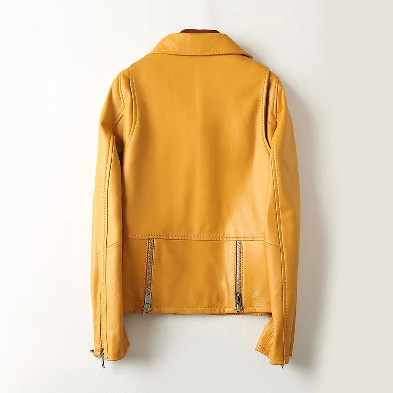 Almona Women’s Leather Jacket – Smooth Leather with Tailored Structured Fit