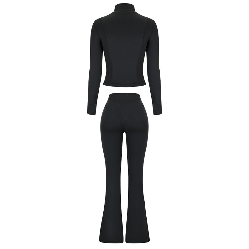 Finn Slimming Zip Jacket & Flared Pants Set