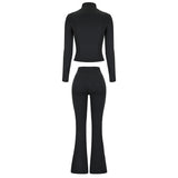 Finn Slimming Zip Jacket & Flared Pants Set