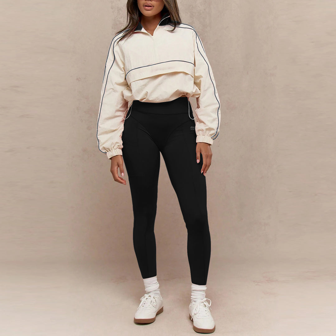 Nico Contrast-Collar Nylon Windbreaker Set