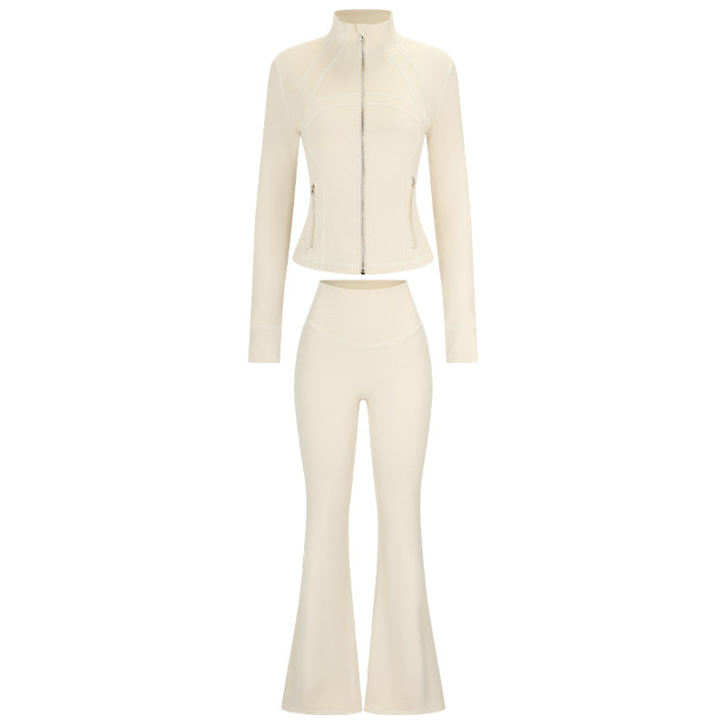 Finn Slimming Zip Jacket & Flared Pants Set
