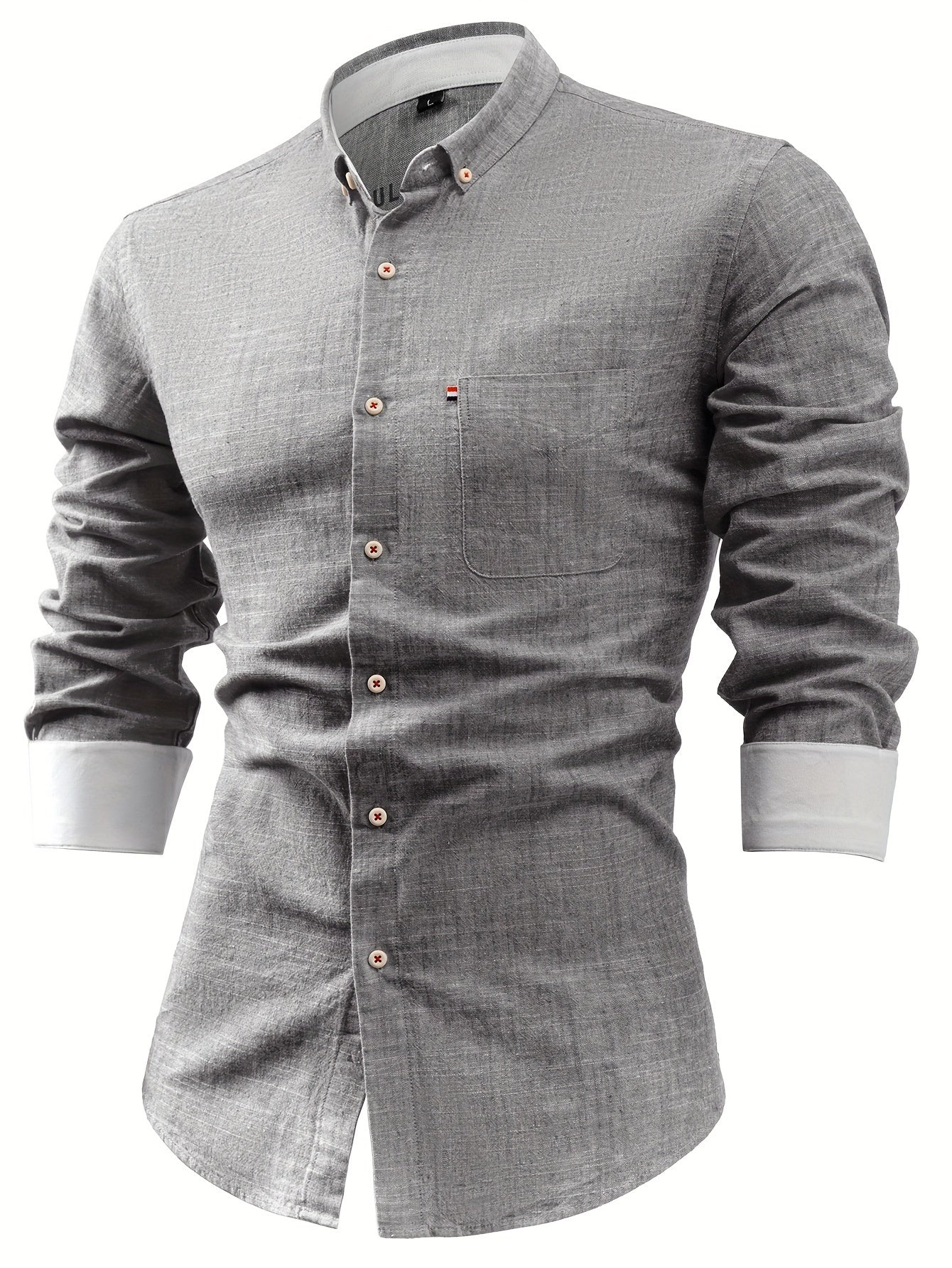 Liam Men’s Button-Up Shirt – Durable Cotton with Classic Fit