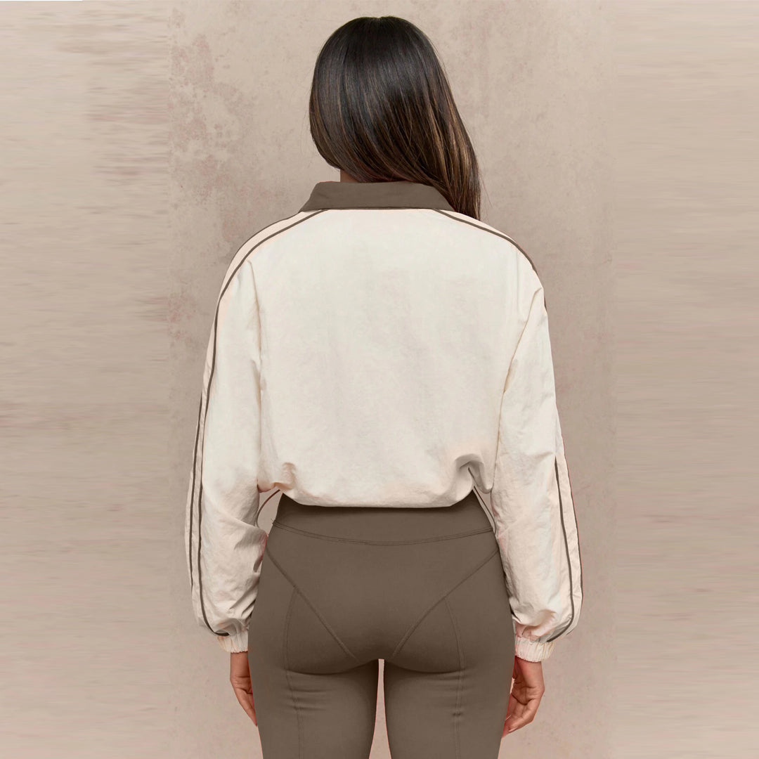 Nico Contrast-Collar Nylon Windbreaker Set