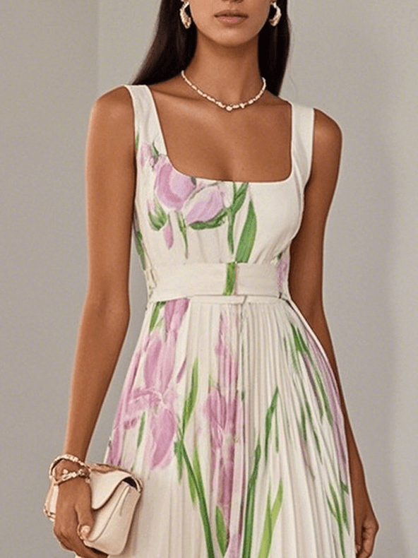 Clara Pleated Chiffon Maxi Dress – Romantic Movement for Sunlit Celebrations