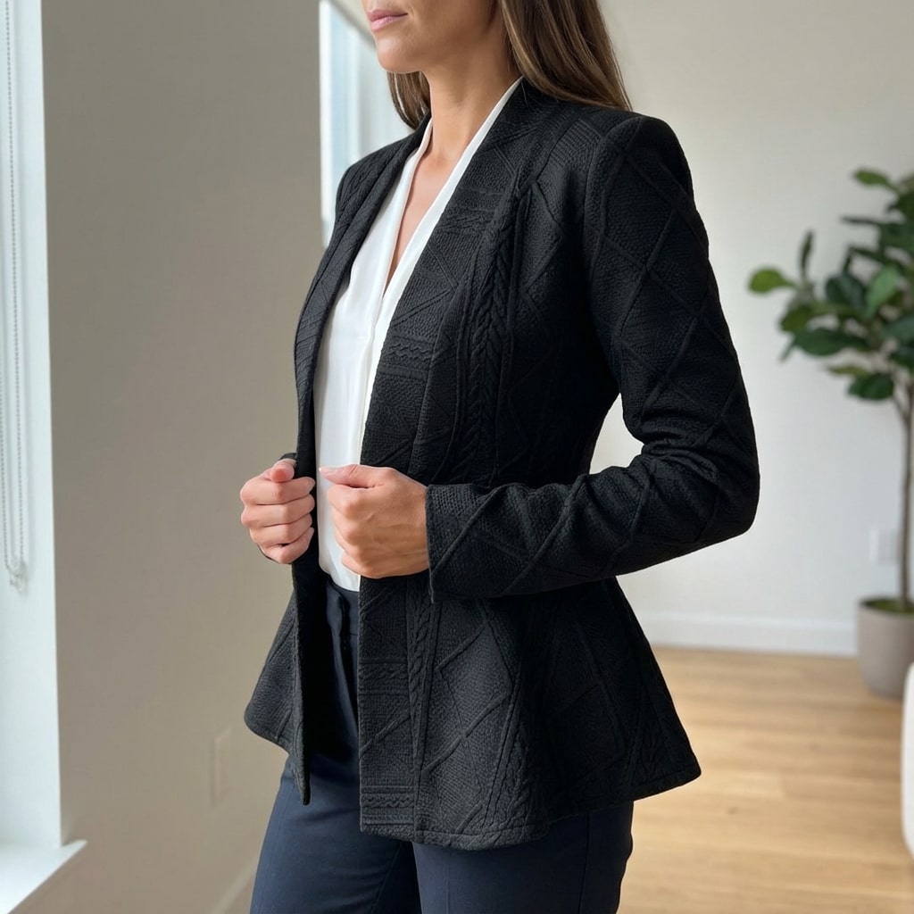 Ananya Women’s Jacket – Sculpted Peplum Fit