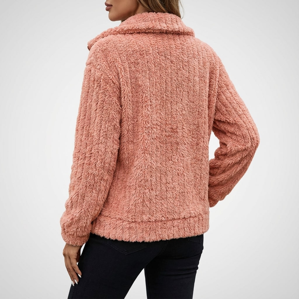 Harlyn Women’s Faux Fur Jacket – Elegant Plush Outerwear for Winter Layering