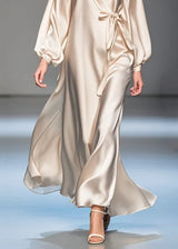 Julian Silk Tie-Waist Maxi Dress