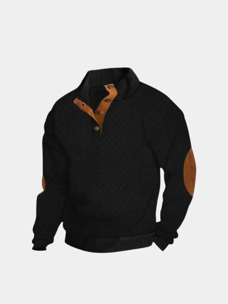 Renley Men’s Pullover Sweater – High-Collar Sweater