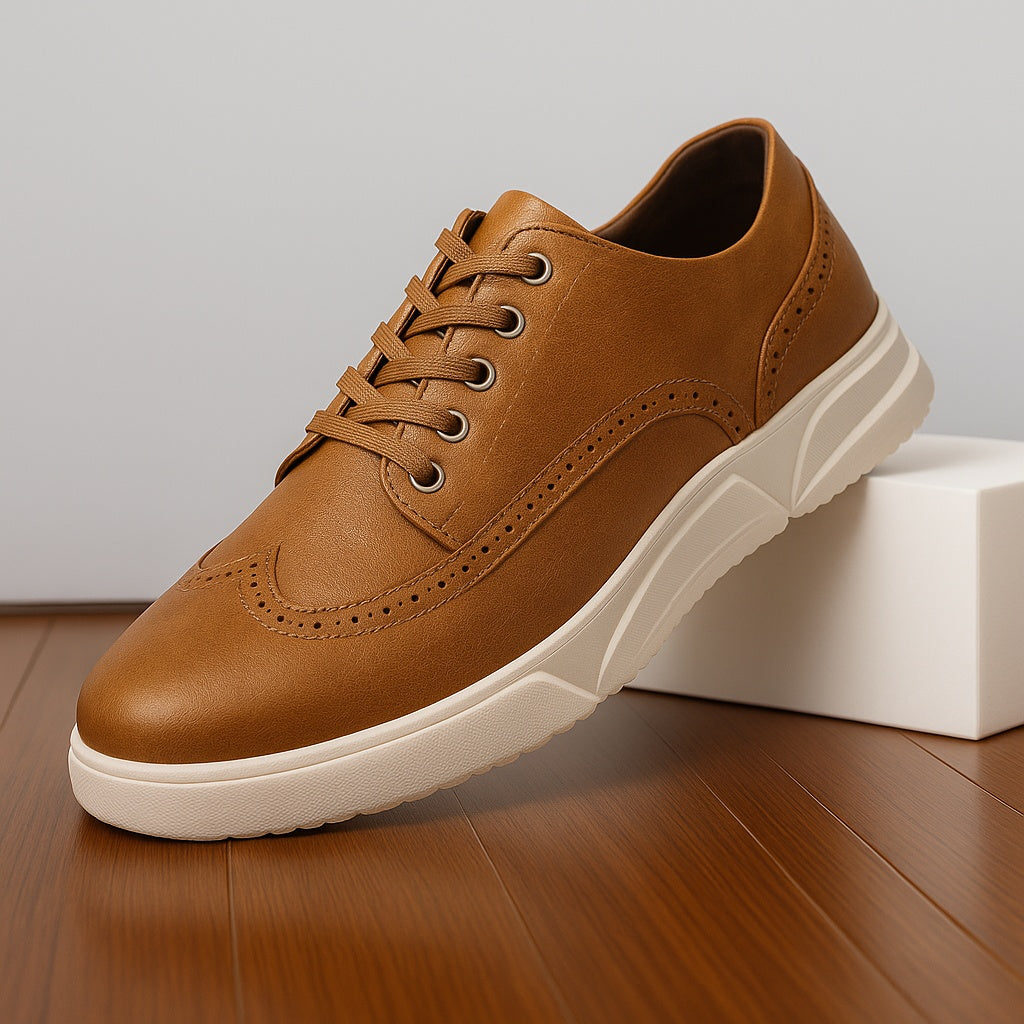 Dimitri Men’s Dress Shoes – Leather Wingtip Brogue Style