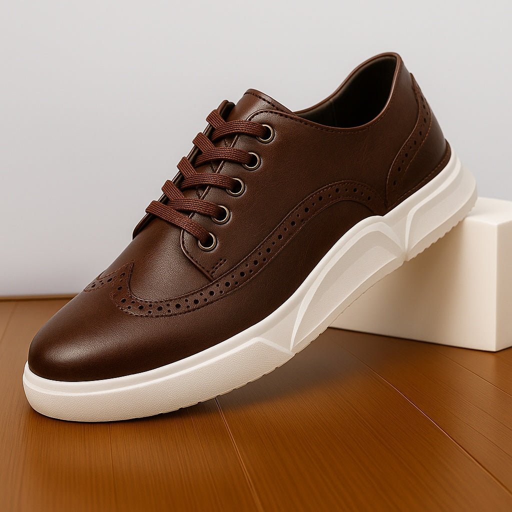 Dimitri Men’s Dress Shoes – Leather Wingtip Brogue Style