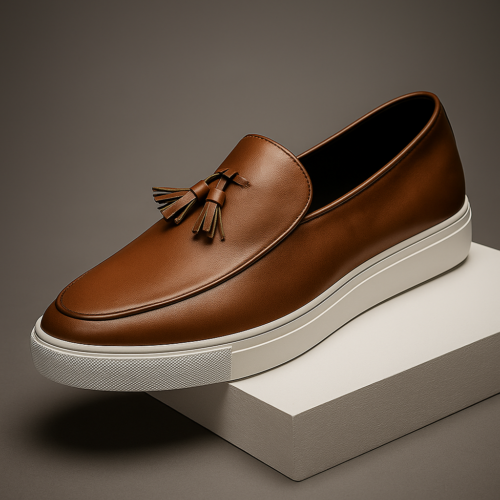 Matteos Men’s Tassel Loafers – Classic Leather Slip-On Dress Shoes