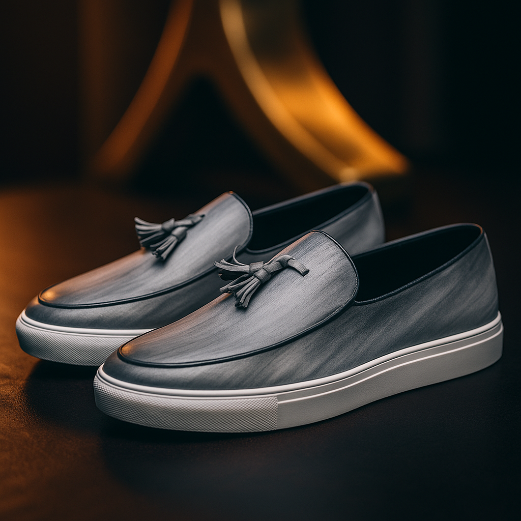 Matteos Men’s Tassel Loafers – Classic Leather Slip-On Dress Shoes