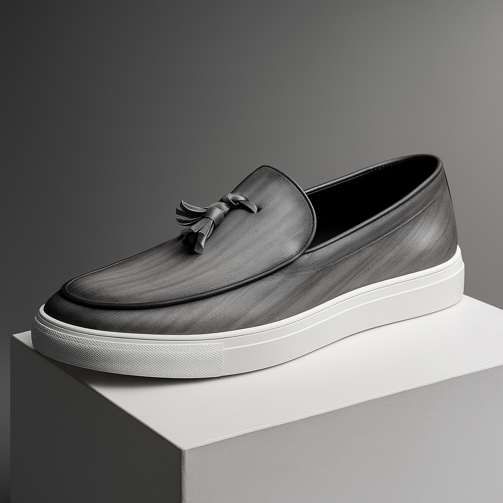 Matteos Men’s Tassel Loafers – Classic Leather Slip-On Dress Shoes