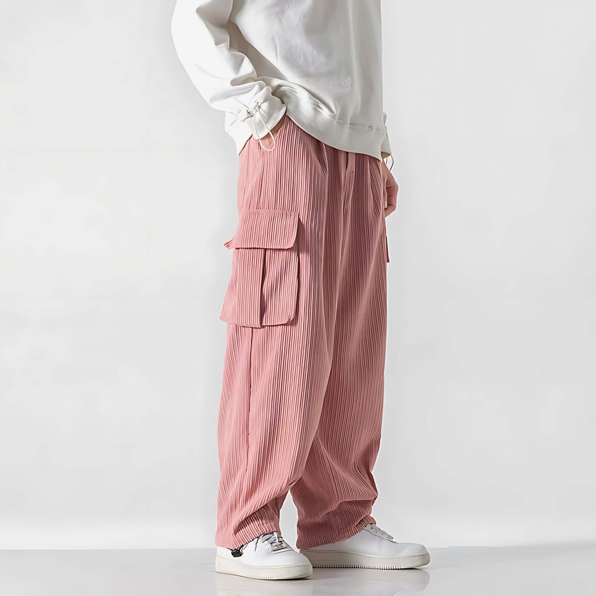 Eliot Corduroy Cargo Pants – Wide-Wale Cotton with Straight-Leg Fit & Drawcord Waist