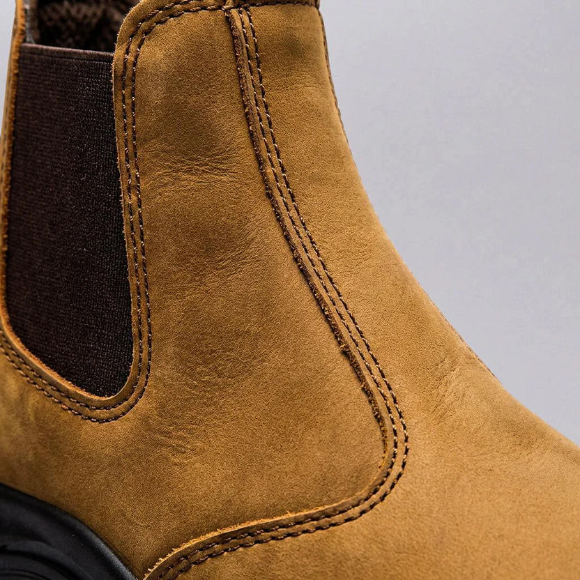 Cyrus Genuine Leather Slip-On Boots – Durable Rugged Ankle Boots