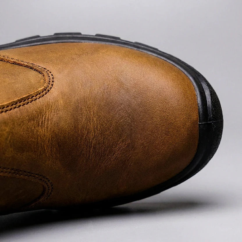 Cyrus Genuine Leather Slip-On Boots – Durable Rugged Ankle Boots