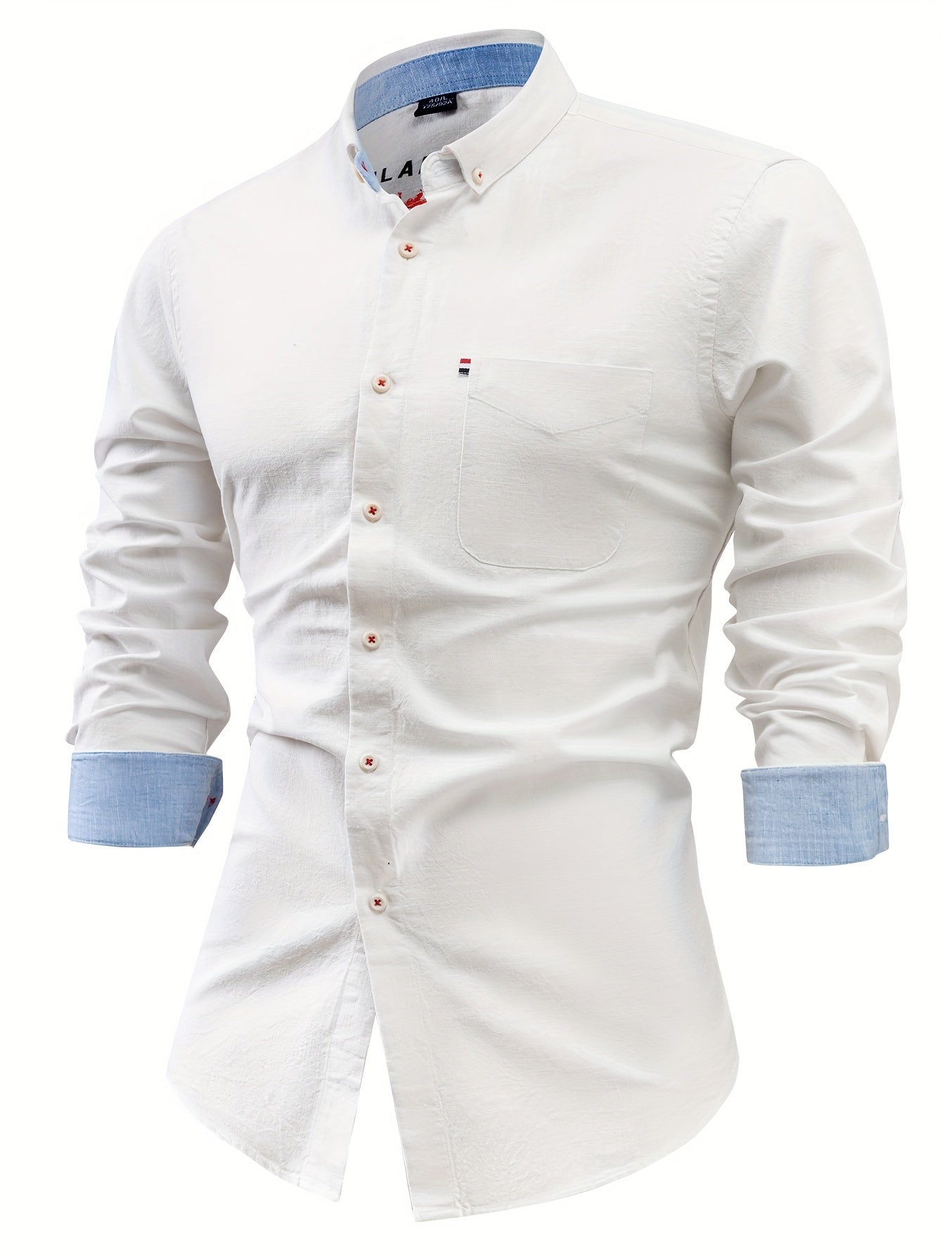 Liam Men’s Button-Up Shirt – Durable Cotton with Classic Fit