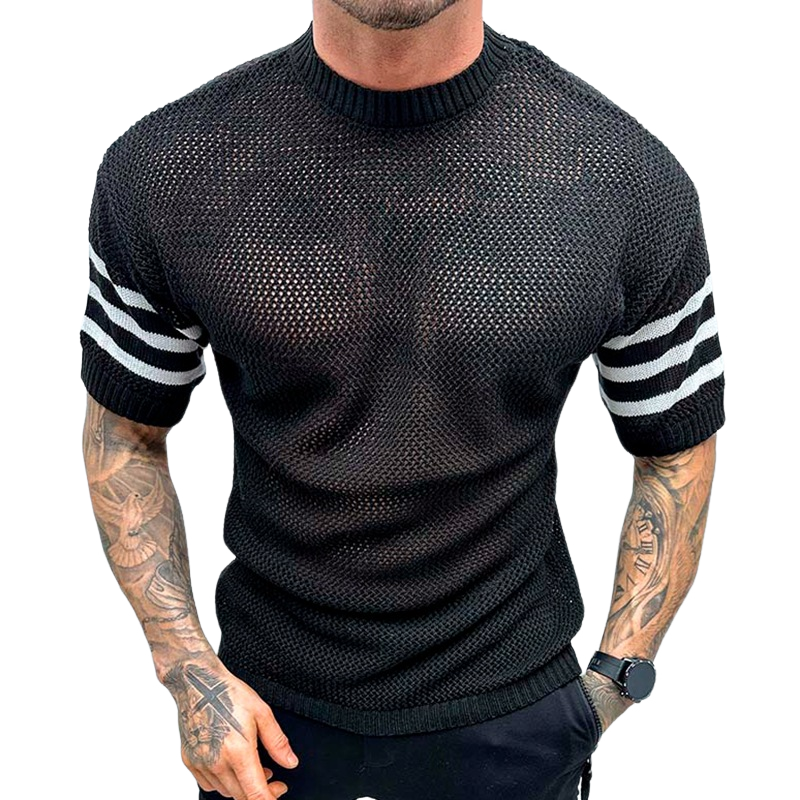Brielle Knitted Back Round Neck Tee