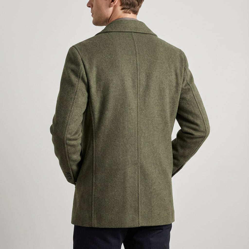 Soreno Men’s Coat – Double Breasted Wool Coat