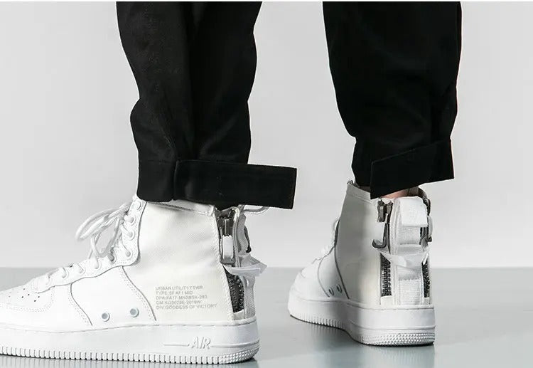 Colton Men’s Tactical Trousers - Rugged Cotton with Zippered Pockets & Relaxed Fit