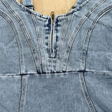 Napa Allure Side-Slit Denim Dress