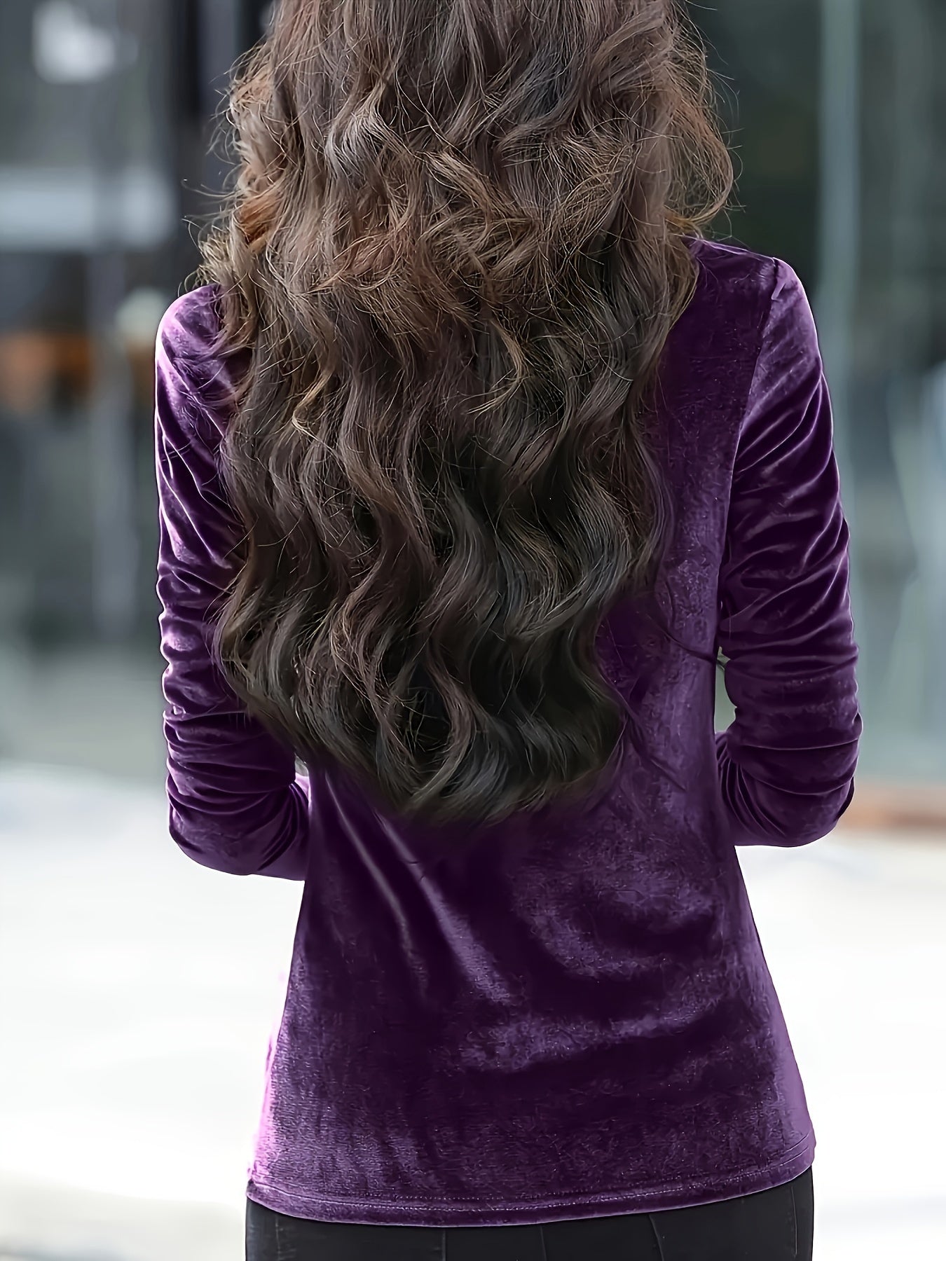 Clara Women’s Turtleneck Long Sleeve Shirt – Soft Stretch Cotton Top