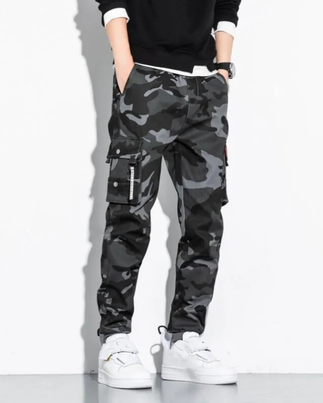 Griffin Men’s Cargo Camo Pants – Tactical Trousers with Adjustable Waist & Utility Pockets