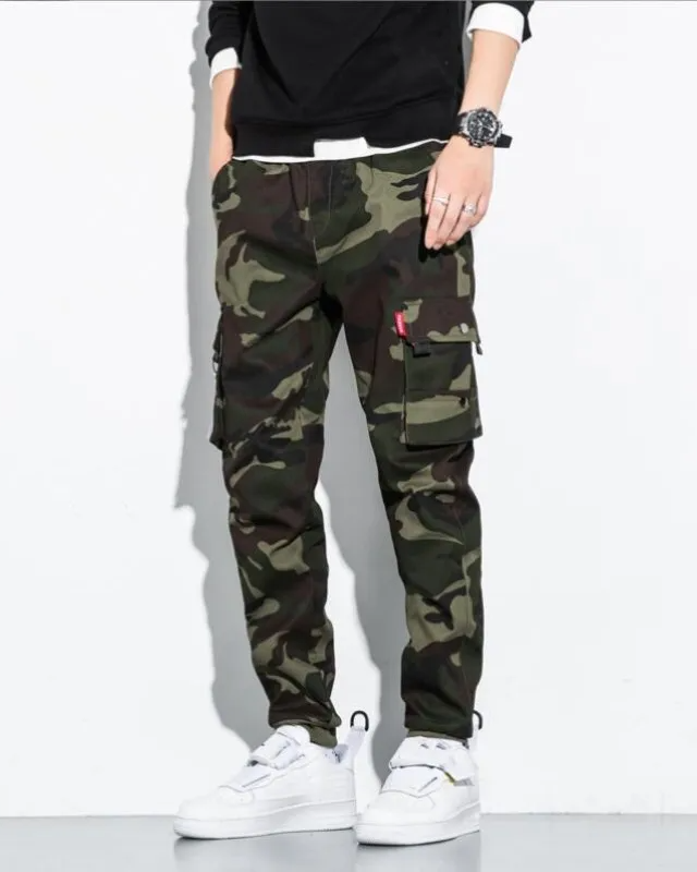 Griffin Men’s Cargo Camo Pants – Tactical Trousers with Adjustable Waist & Utility Pockets