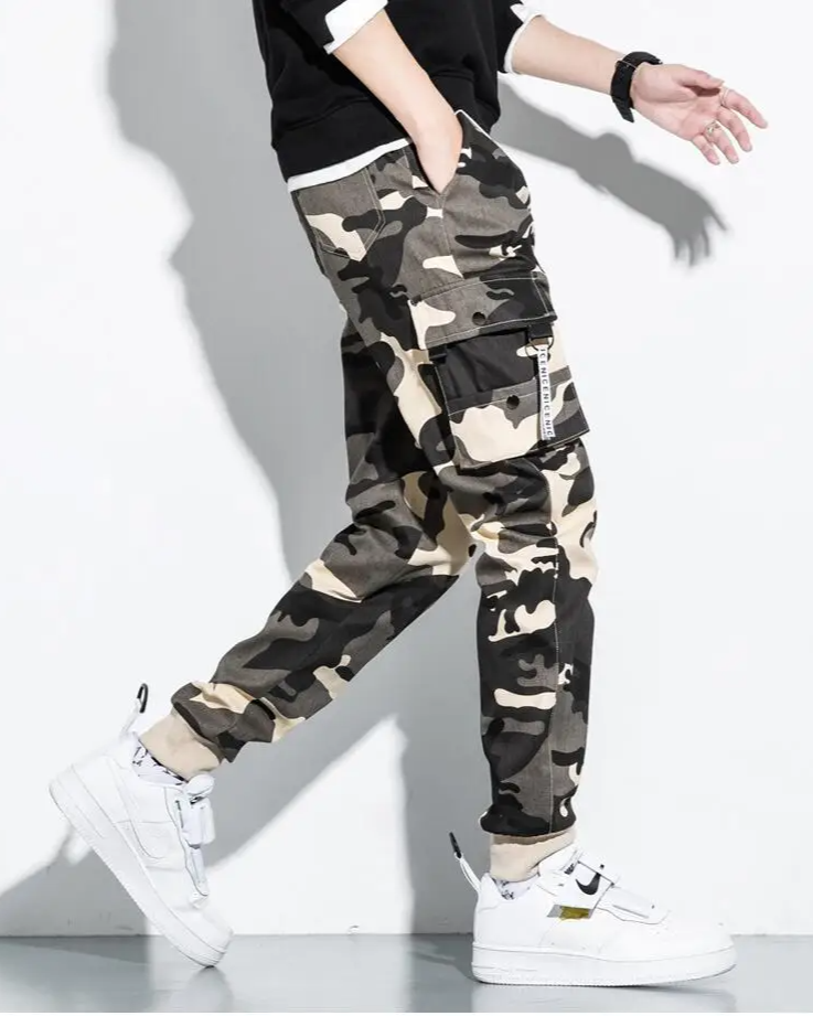 Griffin Men’s Cargo Camo Pants – Tactical Trousers with Adjustable Waist & Utility Pockets