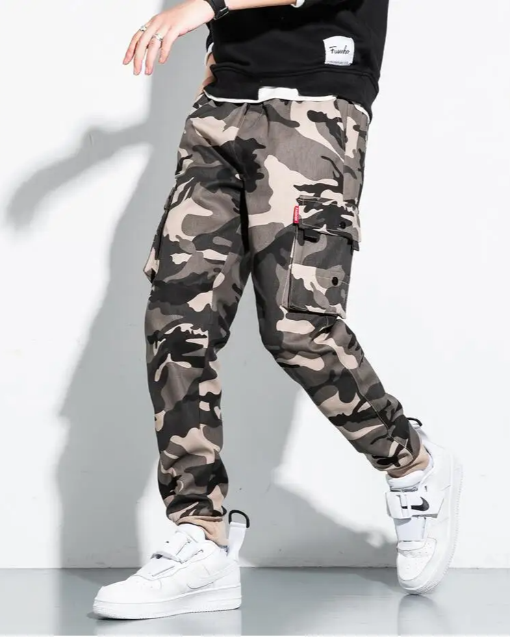 Griffin Men’s Cargo Camo Pants – Tactical Trousers with Adjustable Waist & Utility Pockets
