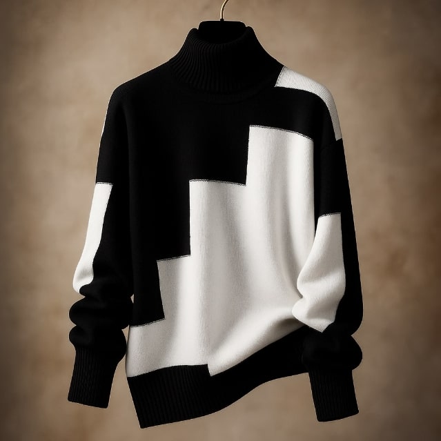 Lovi Women’s Turtleneck Sweater – Soft Knit Pullover with Warm Ribbed Texture