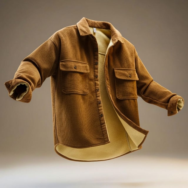 Jasper Men’s Corduroy Shirt Jacket – Sherpa-Lined Outerwear