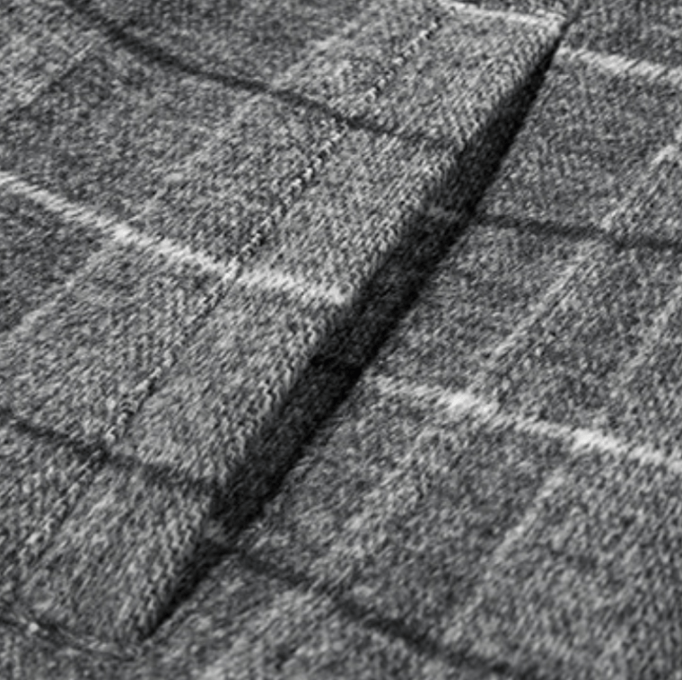 Aldric Men’s Wool Coat – Windowpane Overcoat with Structured Mid-Length Design