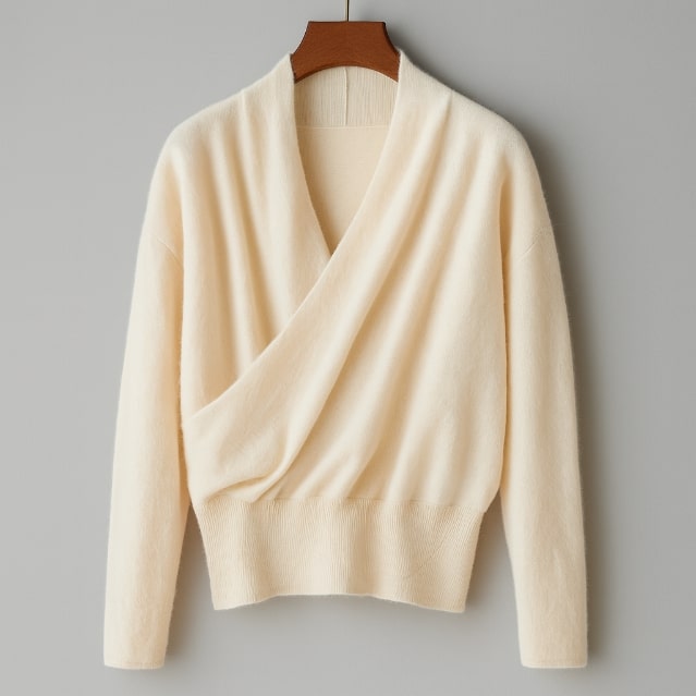 Berkis Women’s Knit Sweater – Crossover Front Pullover