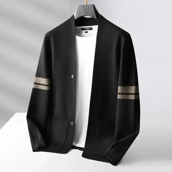 Carlo Men’s Cardigan – Merino Wool Blend with Tailored Fit