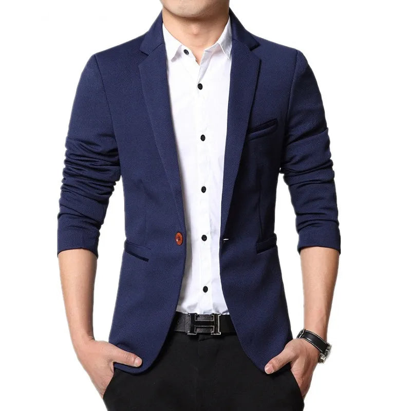 Nathan Men’s Blazer Jacket – Soft Tailored Fit with Notched Lapels & Double Pockets