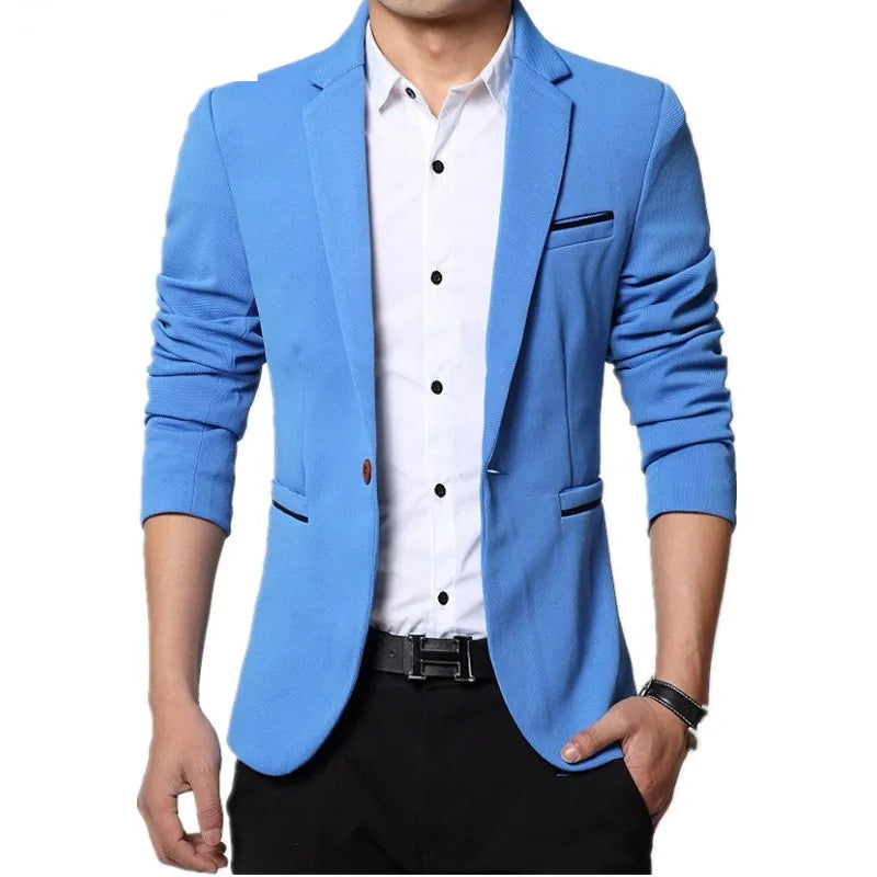 Nathan Men’s Blazer Jacket – Soft Tailored Fit with Notched Lapels & Double Pockets