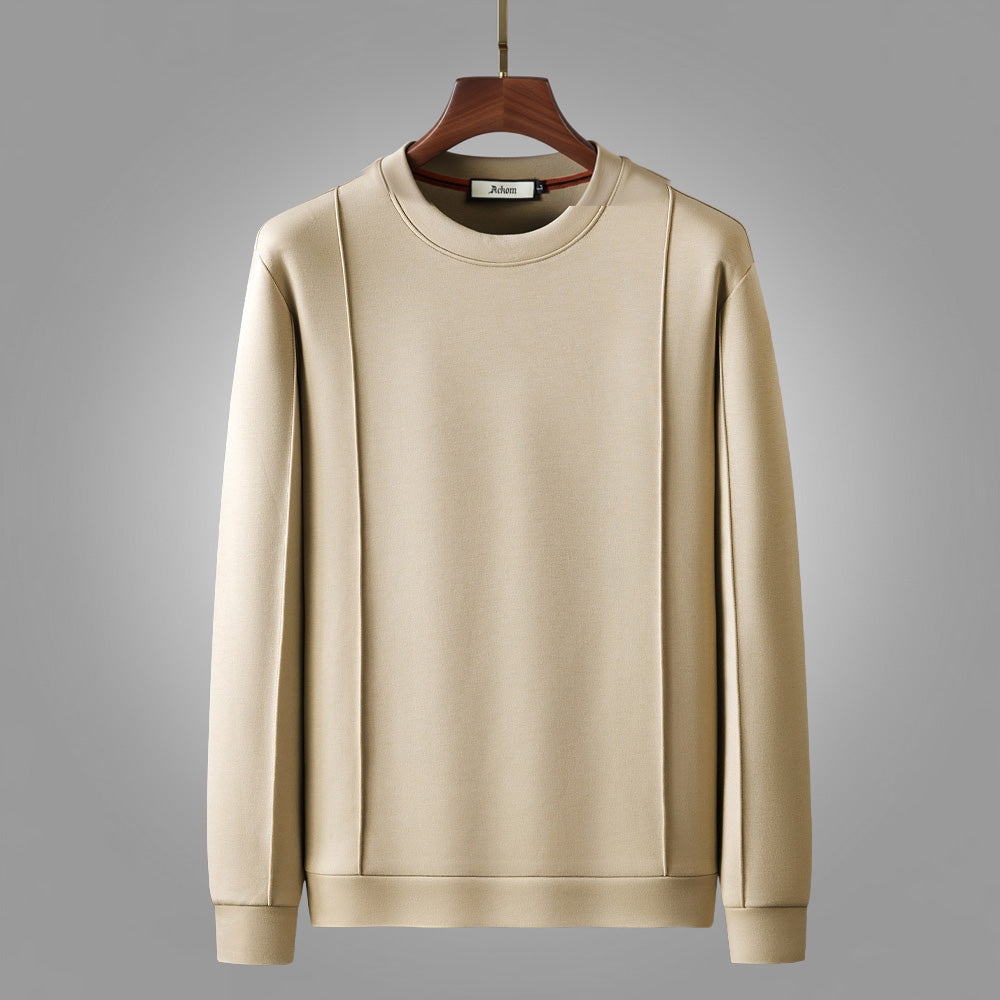 Loren Men’s Lounge Set – Cotton-Silk Crewneck Sweatshirt & Straight-Leg Pants