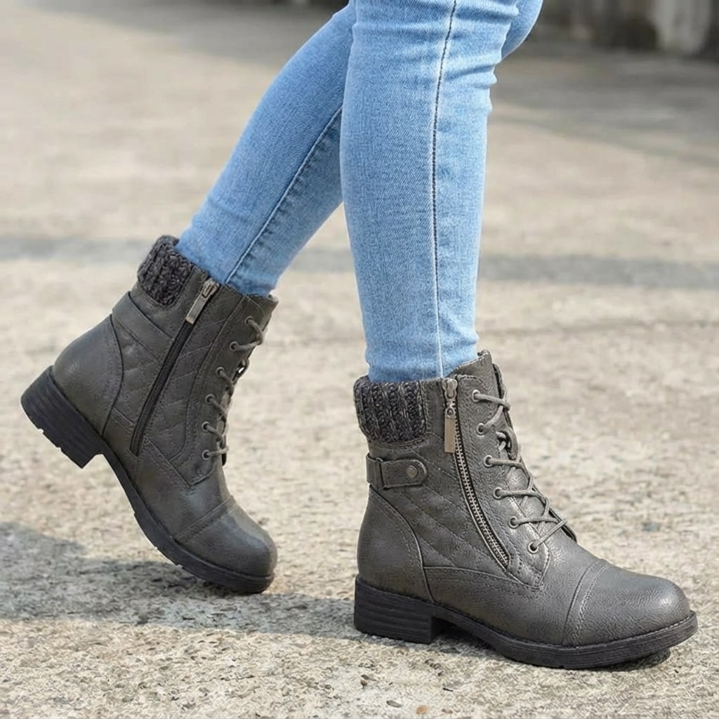 Selina Women’s Leather Zipped Ankle Boots