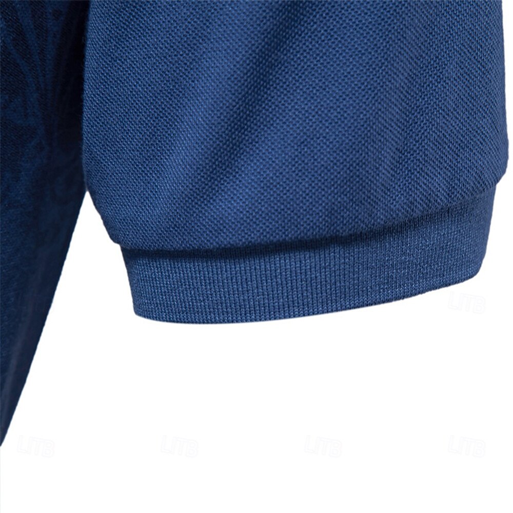 Elias Men's Floral Knit Polo Shirt