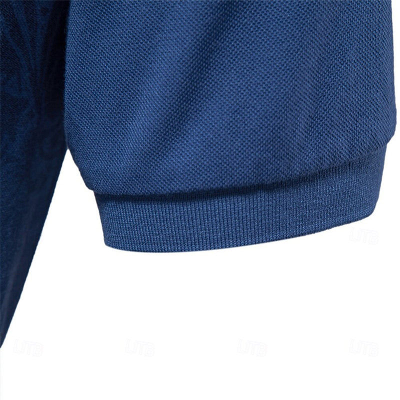 Elias Men's Floral Knit Polo Shirt