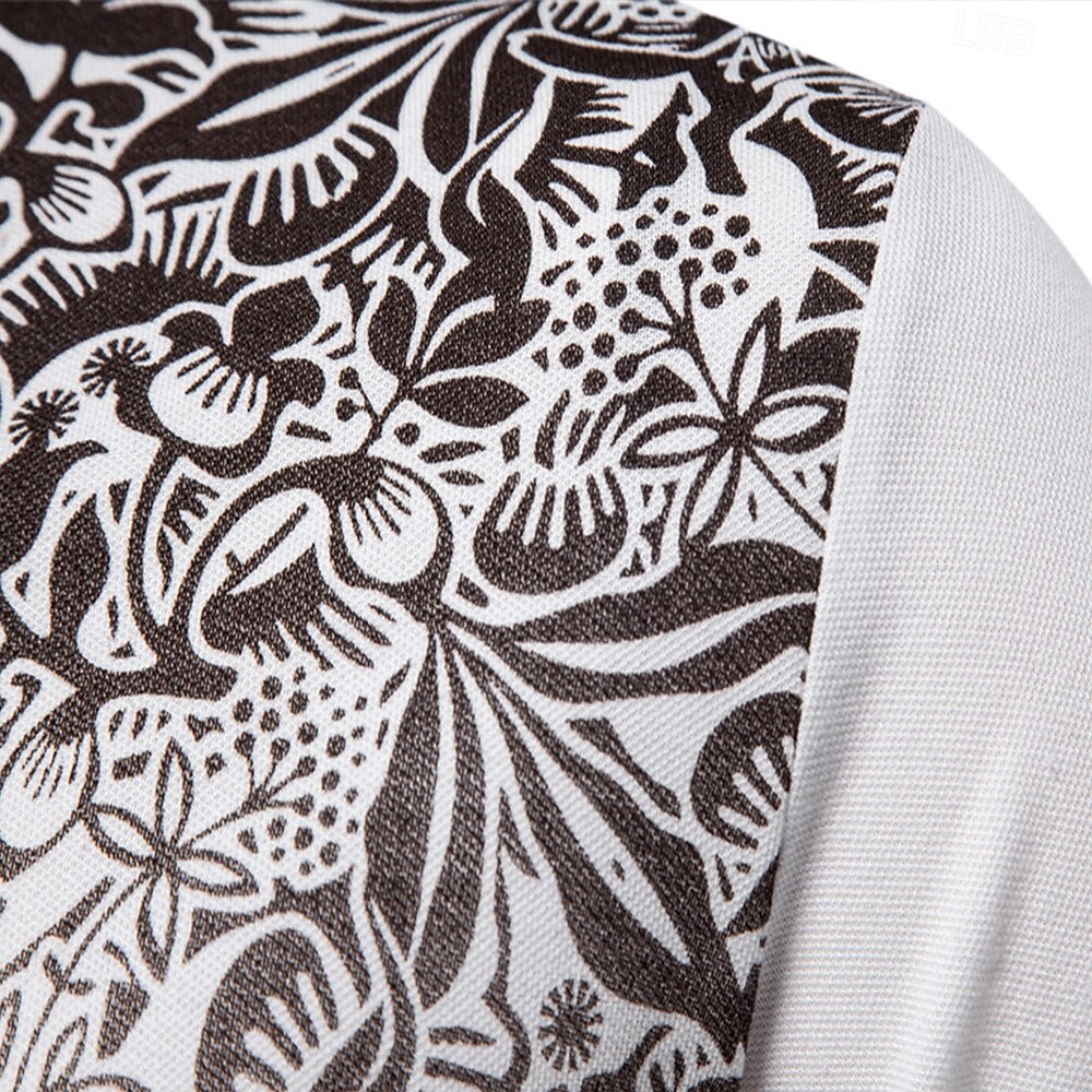 Elias Men's Floral Knit Polo Shirt