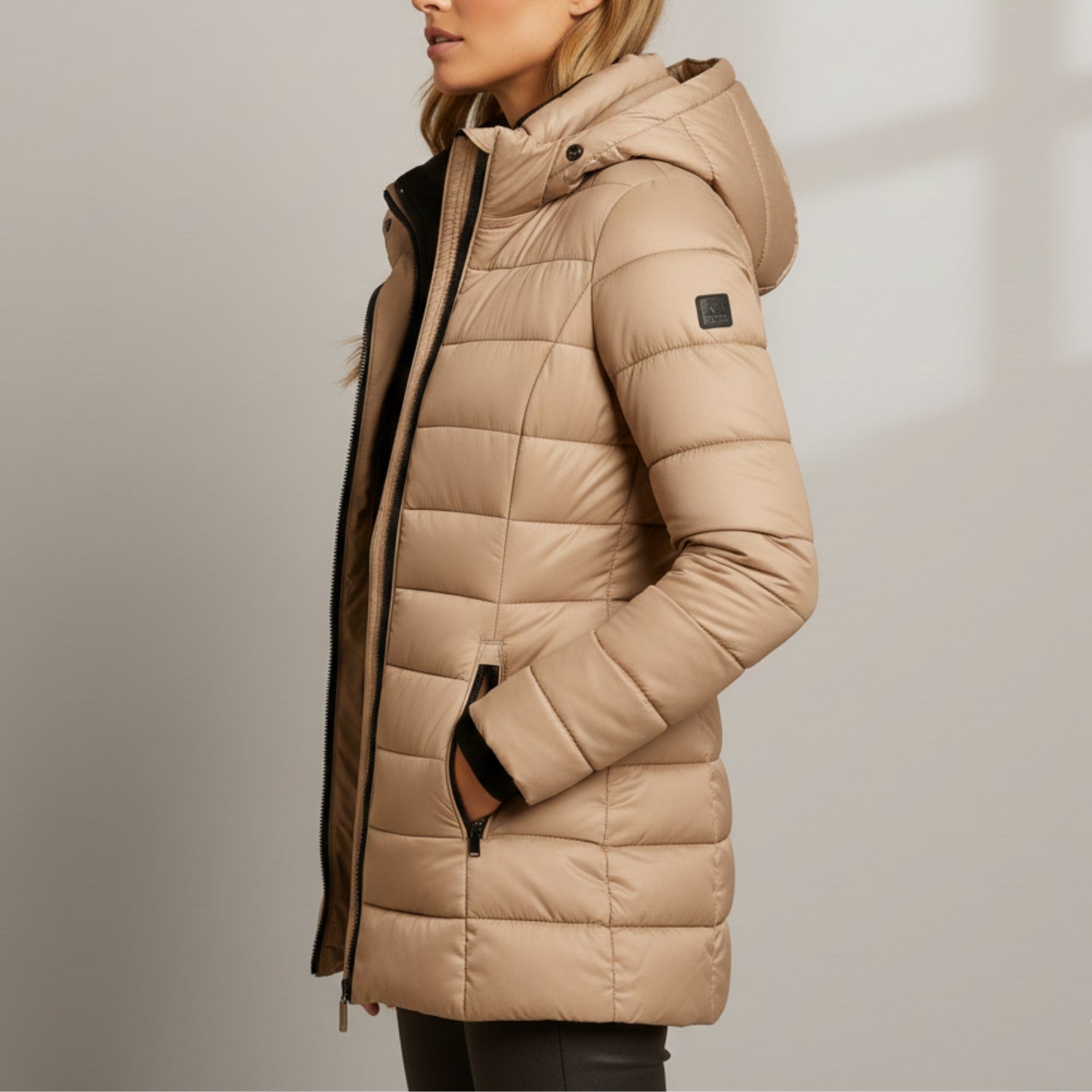 Winona Women’s Puffer Jacket – Quilted Hooded Lightweight Winter Coat