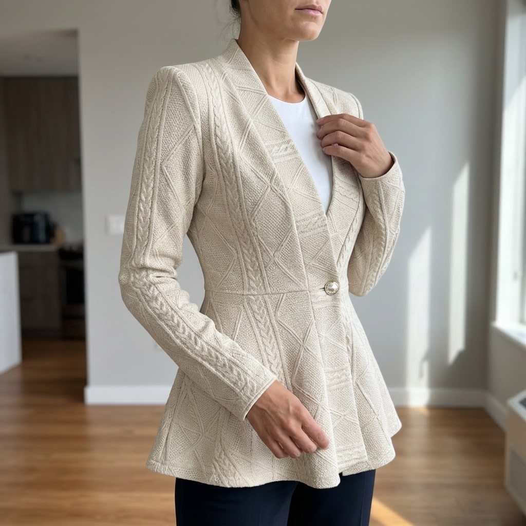 Ananya Women’s Jacket – Sculpted Peplum Fit