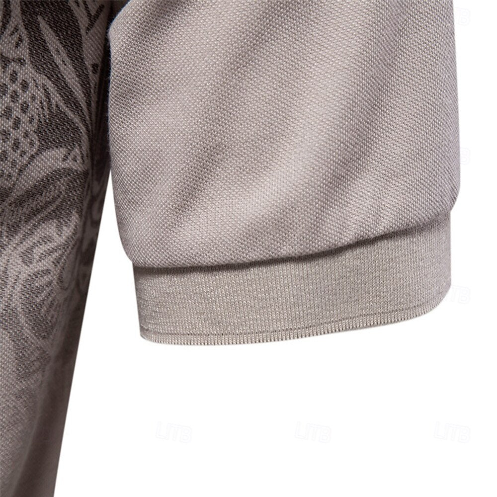 Elias Men's Floral Knit Polo Shirt