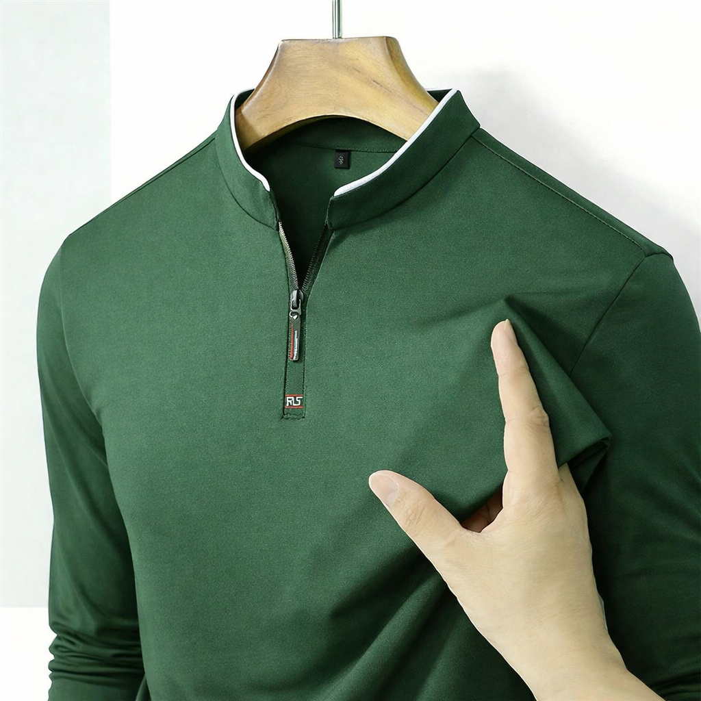 Brennan Half Zip Cotton Polo Shirt – Sleek Everyday Performance Top