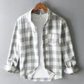 Ridley Men's Plaid Button-Up Shirt – Premium Cotton Blend with Tailored Cut